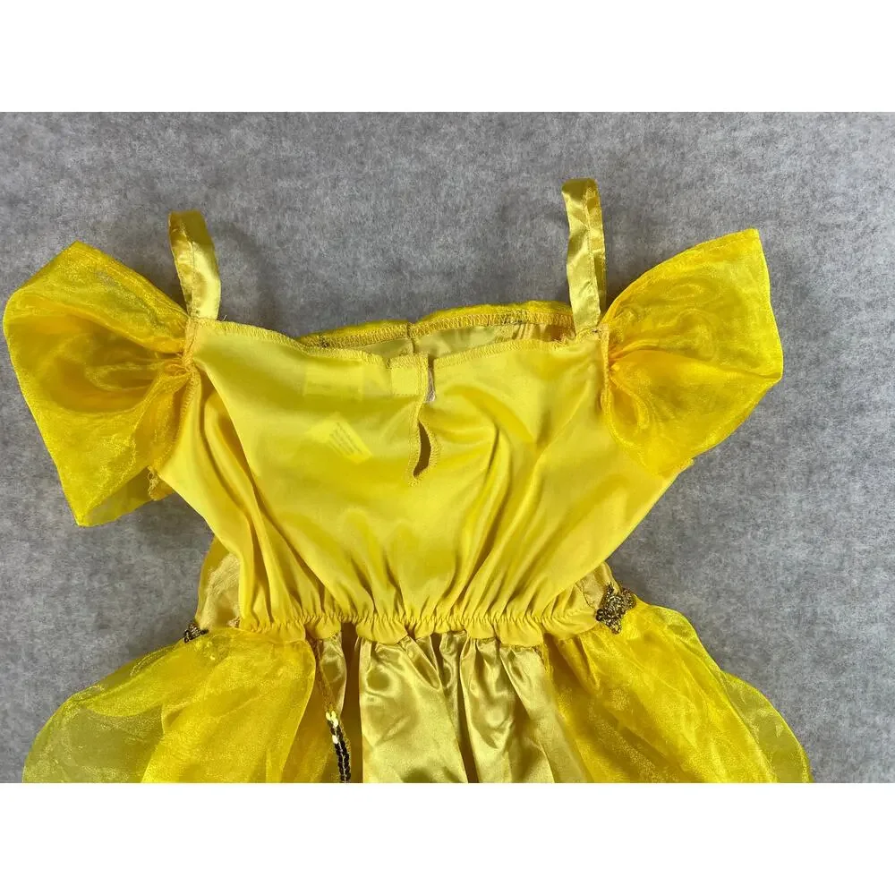 Disney Beauty and the Beast Yellow Belle Costume Dress Size 4-6y